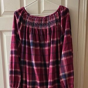 Smocked Flannel Nightgown